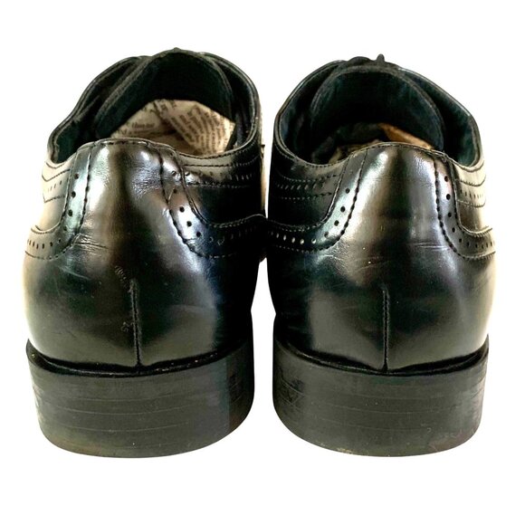 Stacy Adams Waltham Cap Toe Oxford Mens Dress Shoes Leather Black 9 M Lace Up - Picture 4 of 8